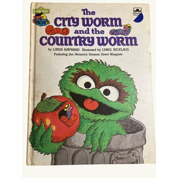 Sesame Street Muppets The City Worm And The Country Worm Book  By Linda Hayward - Picture 1 of 11